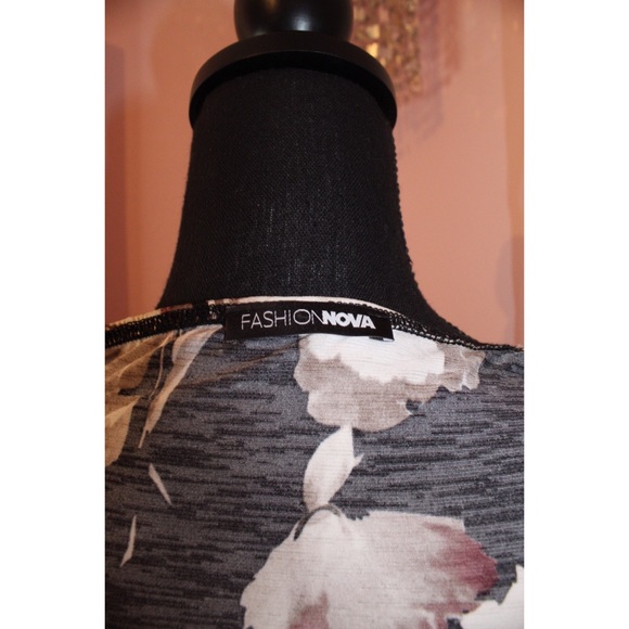 Black Floral Dress - Picture 7 of 8